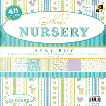 Nana's Nursery Baby Boy Paper Stack 12X12 48 Sheets/Pad