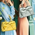 thumbnail image 2 of LHSHID Shiny Women Handbag Patent Leather Bowknot Purse Charm Glossy Top-Handle Satchel Tote Fashion Shoulder Bag, 2 of 7