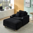 thumbnail image 6 of Holaki 57" Corduroy Single Couch,Comfortable Sofa Recliner,Upholstered Sofa with Two Throw Pillows,Luxurious Seating with 1 Storage Ottoman for Apartment,Living Room,Office,Reception Area, 6 of 17