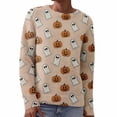 thumbnail image 4 of Halloween Sweaters for Women Fashion Graphic Print Long Sleeve Knit Pullover Tops Everyday Casual Look, 4 of 6