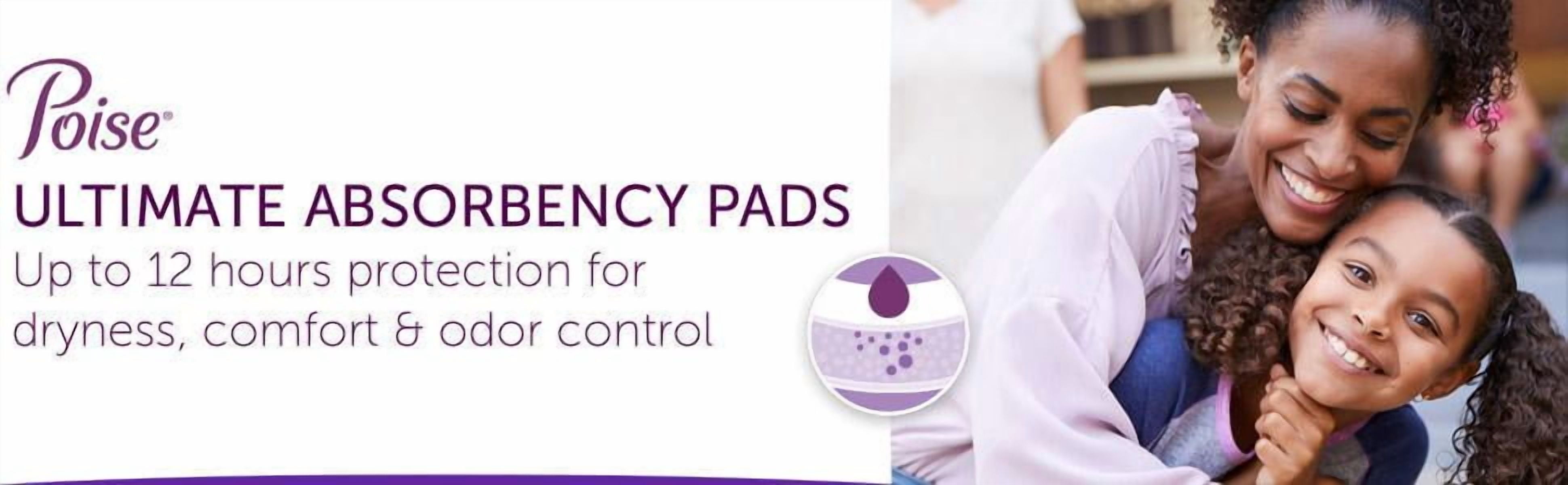 POISE Ultimate Absorbency Pads-Long Length 108CT