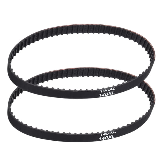 2 Pcs 140XL Rubber Timing Belt 70 Teeth Geared Belt 5.08mm Pitch x 10mm Width