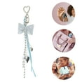 thumbnail image 3 of Unique Bargains 1 Pc Handbag Charms Keychains Fashionable Bow Heart Bag Accessories Light Blue, 3 of 5