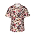 thumbnail image 2 of Goofa Guitar Skull rock Hawaiian Shirt for Men, Unisex Summer Beach Casual Short Sleeve Button Down Shirts,Aloha Tropical Floral print shirt-, 2 of 9