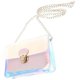 thumbnail image 4 of Women Transparent Handbag Colorful Chain Bags Rainbow Purses Clear Jelly Mini Bag (Pink), 4 of 4
