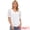 White, variant on DARING DIVA Women's Lace Sleeve Blouses V Neck Cutout Short Sleeve Dressy Tops XS White