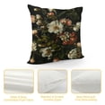thumbnail image 4 of JEUXUS Throw Pillow Cover Vintage Still Life Retro Floral Tulips Short Plush Pillowcase White, 4 of 5
