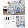 thumbnail image 3 of Blue Coastal Starfish Wrap Around Bed Skirts for Queen Bed 16" Drop,Bed Skirt with Adjustable Elastic Belt Dust Ruffle Bed Valance for Bedroom Hotel Beach Ocean Nautical Shells Conch Bed Frame Cover, 3 of 7