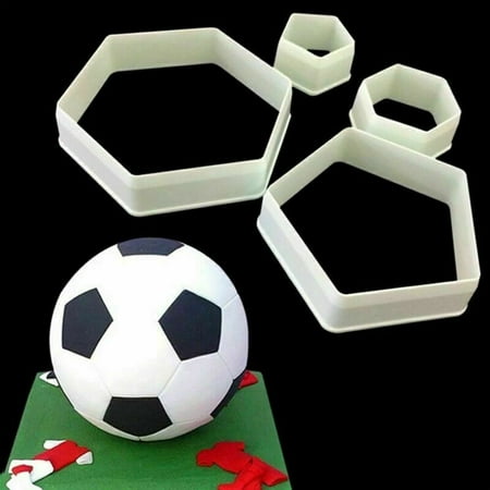 KABOER 4 Pcs Football Icing Cutter Mould Cake Decor Sugar Cookie Mold (Best Store Bought Icing For Sugar Cookies)