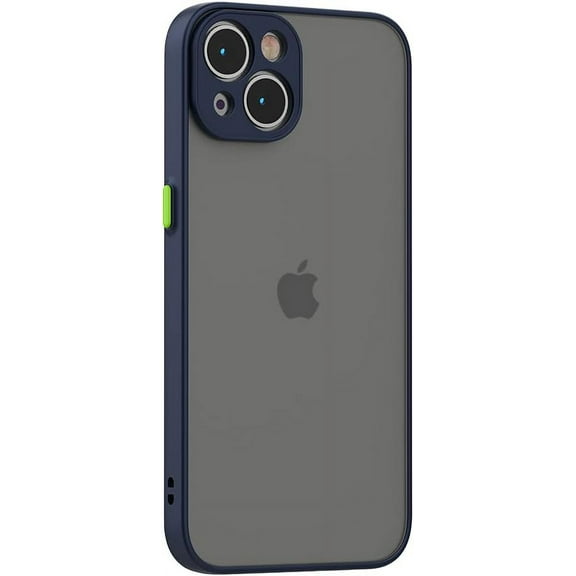 Case for iPhone 13 Mini Thin Shockproof Phone Case PC Back TPU Bumper [Protect from Fingerprint/Shock/Scratch/Slip] Translucent Matte Phone Cover for iPhone 13 Mini-Blue