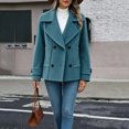 thumbnail image 6 of Enjoytime Jackets for Women Lapel Double Breasted Long Sleeve Cropped Coat Fashion Cozy Business Casual Fall Winter Outerwear, 6 of 6