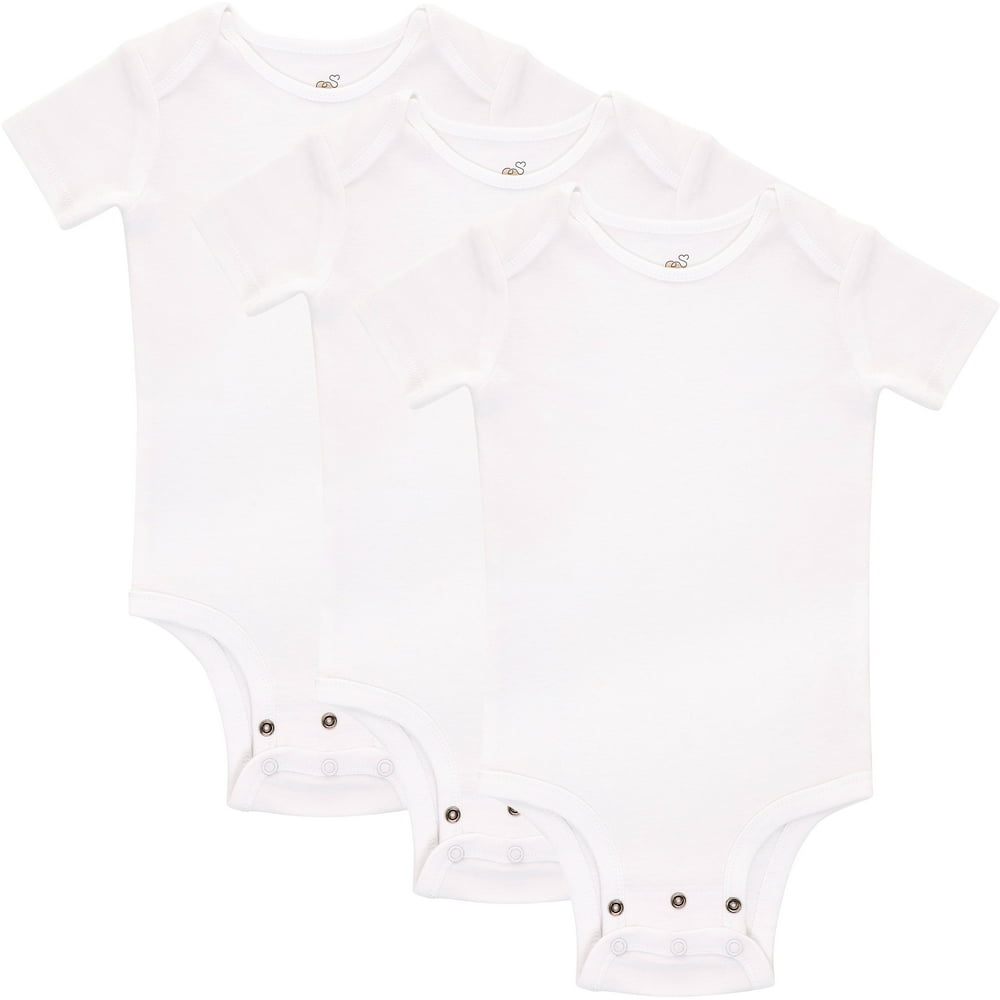Bentex - Cozeeme Infant Baby Premium Cotton Bodysuits Short Sleeve 3 ...