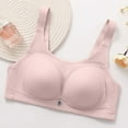 thumbnail image 5 of Women's Wireless Minimizer Soft Bra Padded Full Cup Bras Breathable Comfy Solid Color Bralettes, 5 of 8