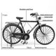 thumbnail image 2 of 1:10 Alloy Classic Retro Bicycle Model Ornament, 2 of 5
