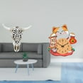 thumbnail image 2 of Escultura tribal de cabeza de toro y reloj de pared de gato sin , decoración para el hogar, adorno artístico para colgar en la pared, para ofici, 2 of 8