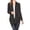 Charcoal, variant on Moa Collection Women's Long Sleeve Draped Neck Open Front Waist Length Solid Cardigan