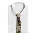 thumbnail image 2 of Men's Tie, Checkered Texture Floral Printed Tie Fashionable Wedding Party Best Man Suit Tie Work Tie Male Birthday Gift, 2 of 8