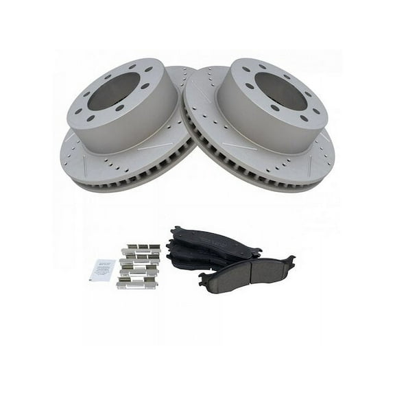Front Brake Pad and Rotor Kit - Compatible with 2003 - 2008 Dodge Ram 3500 2004 2005 2006 2007