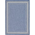 thumbnail image 1 of Unique Loom Outdoor Border Solid Tonal Rug 8' x 11' 4 Rectangle Blue/Beige, 1 of 2