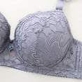 thumbnail image 4 of Bras, Women'S Lace Soft Underwire Push Up Bra, Adjustable Straps & Gathered Design, Comfort Fit Everyday Sexy Lingerie Bras For Women Bralette Demi Bras Breasted Sports Bra (38, Light Gray) ZMTing, 4 of 4