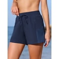 thumbnail image 4 of Asoul Womens High Elastic Waisted Swim Bottoms Mesh Board Shorts Drawstring Swim Shorts with Pocket, 4 of 6