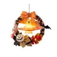 thumbnail image 4 of Halloween Wreath With Lights Spooky Pumpkin Ghost Door Wreath With Lighted Halloween Door Hanger For Front Door Home Wall Decor, 4 of 5