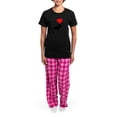 thumbnail image 4 of CafePress - I Heart Moose Women's Dark Pajamas - Women's Short Sleeve Print T-Shirt and Pants Dark Cotton Pajama Set, 4 of 7