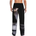 thumbnail image 7 of Salouo Black Cobra Snake Print Pajama Pants for Men, Lounge Pants Elastic Waistband Casual Men's sleepwear Loungewear Sleep Pajama Pant -Medium, 7 of 7