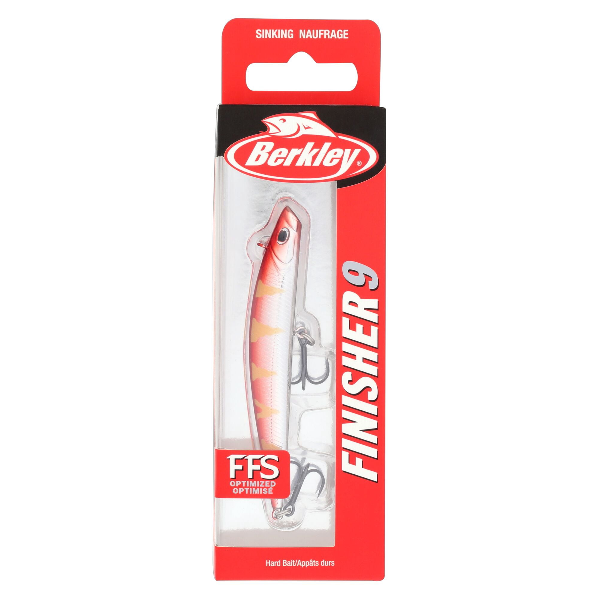 Berkley Finisher, 3.5 in, Glide Baits, Chrome Red Perch (1 Count)