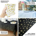 thumbnail image 3 of Efavormart 54" x 108" | Stars Sprinkled Plastic Tablecloth, Waterproof Rectangle Disposable Tablecloth - White/Gold, 3 of 11