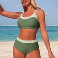 thumbnail image 4 of Duqingm Swimsuit for Women Women Two Piece Bathing Suits Push Up Bikini Set Halter Swimsuit Vintage Swimwear AG,XL, 4 of 7