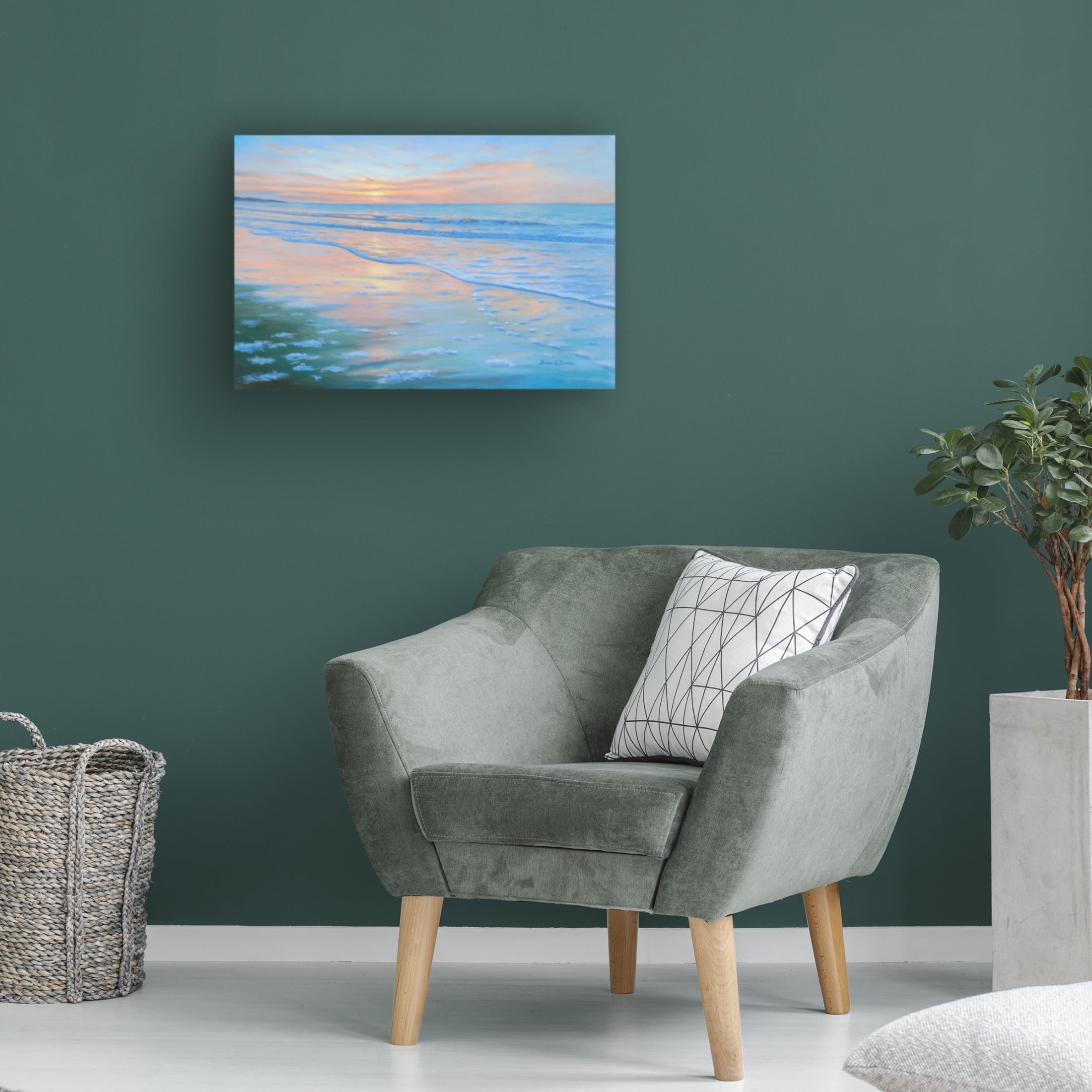 Canvas Wall Art - Bruce Dumas 'Whispering Waves II' Wall Art for Living Room, Bedroom, or Office Décor by Trademark Fine Art - 24 x 16 Inches