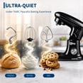 thumbnail image 4 of Garvee 5.3 QT Stand Mixer, 500W Kitchen Mixer with 10‑Speed Adjustable Control, Tilt‑Head Design for Bread Dough, Cake, Cookies, 120V, Black, 4 of 8