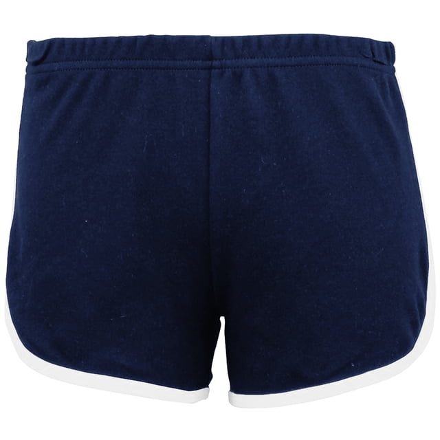 American Apparel- Pantalones cortos de algodón casual/de deporte para mujer (Azul marino/Blanco)
