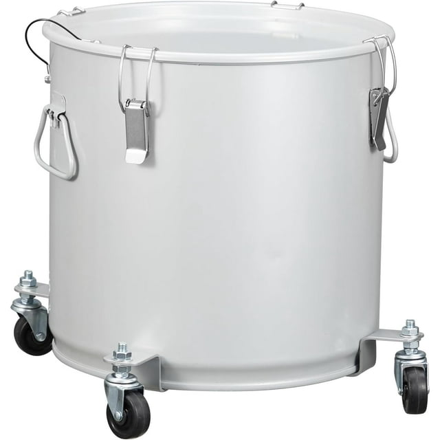 8 Gallon Heavy Duty Fryer Grease Bucket with Lid/Lock Clips/Wheels,Kitchen Oil Storage & Transport Container with Food Grade Anti-Rust Coating,Leak-Proof Design,for Kitchens,Food Trucks,Food Stalls