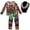 A + Necklace, variant on Little Boys Ocean Costume Set Halloween Hawaii Long Sleeve Pajamas Outfit 3-9Years