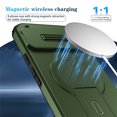 thumbnail image 3 of Case for Google Pixel 10 Pro XL 6.8" with Invisible Fold Holder Stand, Magnetic Wireless Charging,Sliding camera casing,Shockproof Dropproof Tough Rugged Protective Case Cover,Green, 3 of 10