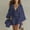 Navy, variant on HBYJLZYG 3 Piece Women's Casual Set V Neck Cami and Loose Cardigan, Drawstring Shorts Summer Beach Outfit, Relaxed Lounge Wear
