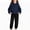 Navy&Black, variant on Girls Sweatsuits 2 Piece Fall Winter Cotton Fleece Warm Outfits 1-15Y Pullover Hoodie and Jogger Pants Set (7-8 Years, Navy&Gray)