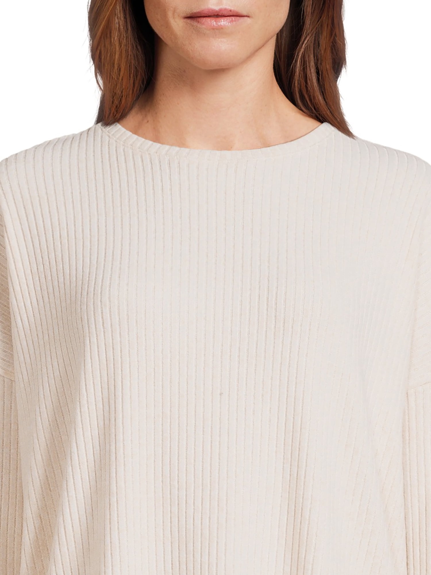 Time and Tru Women's Ribbed Tunic Top, Sizes S-XXXL