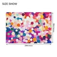 thumbnail image 4 of Yayeee Bath Rug for Bathroom Floor Non Slip Rectangle Fluffy Soft Absorbent Mat, 16"x24", Purple Colorful Circles, 4 of 7
