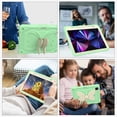 thumbnail image 4 of JTCASES for iPad Pro 11 2022/2021/2020/2018, iPad Air 5th/4th Generation Case, Crossbody Lanyard Pencil Holder Butterfly Wings Kickstand PC Silicone Kids-friendly Sockproof Back Shell, Beige/Green, 4 of 9