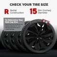 thumbnail image 3 of Hubcap Wheel Covers, Wheel Rim Hubcap Stylish Easy Installation  For 15 Inches Steel Wheel, 3 of 8