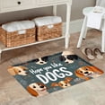thumbnail image 2 of FJPT Hope You Like Dogs Non Slip Flannel Floor Mat Kitchen Mat For Bathroom Kitchen Bedroom Decor 24x16 inch, 2 of 5
