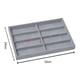 thumbnail image 2 of 8-grid velvet jewelry storage box - light gray - 35*24*3cm - 1 piece, 2 of 5