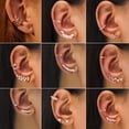 thumbnail image 2 of Concha de cartílago falsa sin Piercing, pendiente para la oreja, pendiente de roca, sin Piercing, Clip de cristal para mujer, oreja ajustable Tan Jianjun unisex, 2 of 2