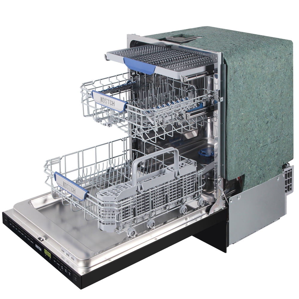 KOSTCH 24in Built-In Dishwasher in Stainless Steel with  15 Place Settings, 8 Wash Circles and Third Rack, ENERGY STAR