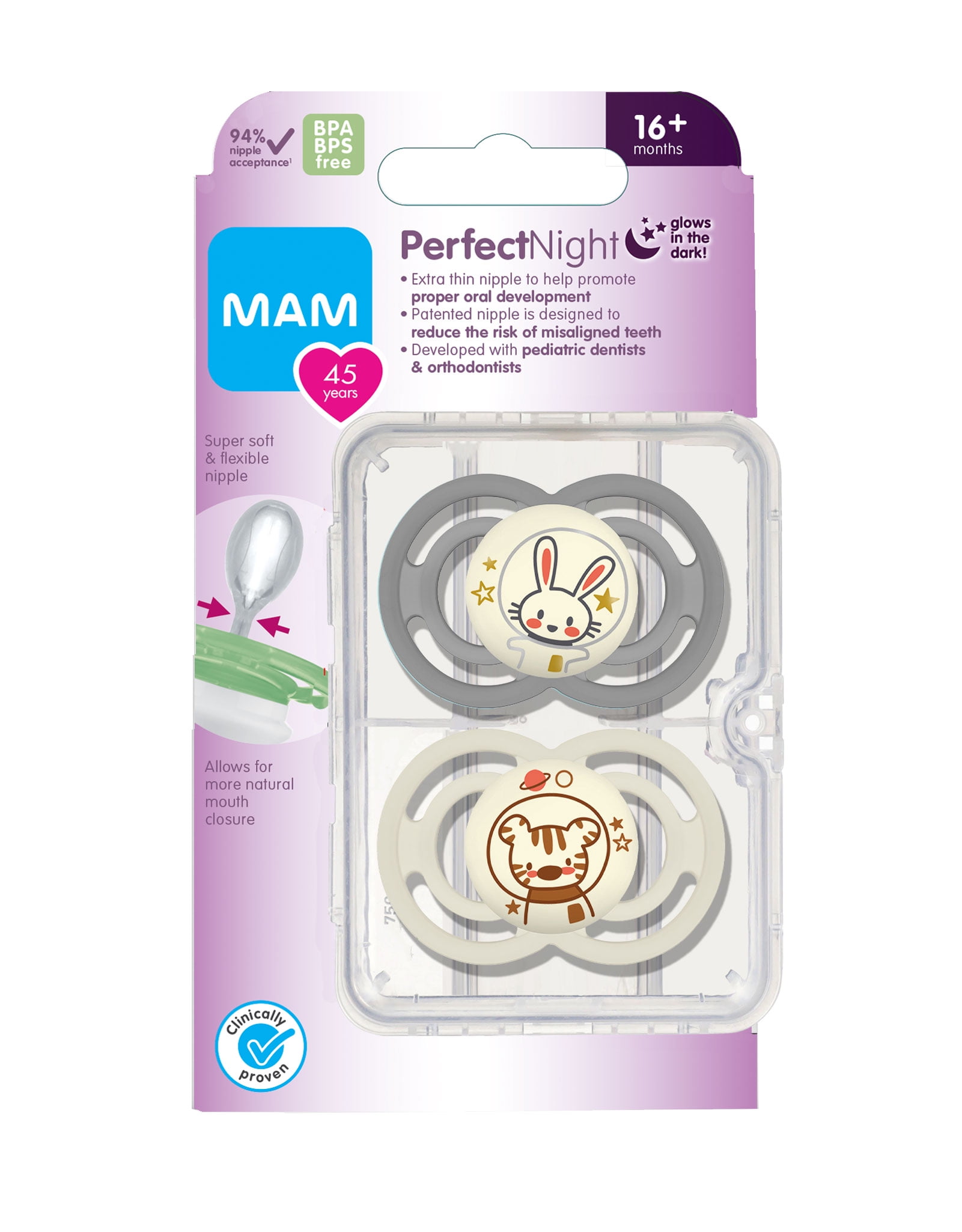 Mam Baby Silicone Soother Perfect Night 0 1 pc A