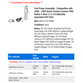 thumbnail image 2 of Fuel Pump Assembly - Compatible with 2000 - 2005 Buick Century Custom FWD Sedan 4-Door 3.1L V6 Naturally Aspirated OHV GAS 2001 2002 2003 2004, 2 of 2