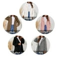 thumbnail image 5 of Abrigo de mujer Irfora Cárdigan de lana para mujer con capucha, frente abierto, manga larga, mullido, abrigo para descansar en invierno Irfora Abrigo de mujer, 5 of 5